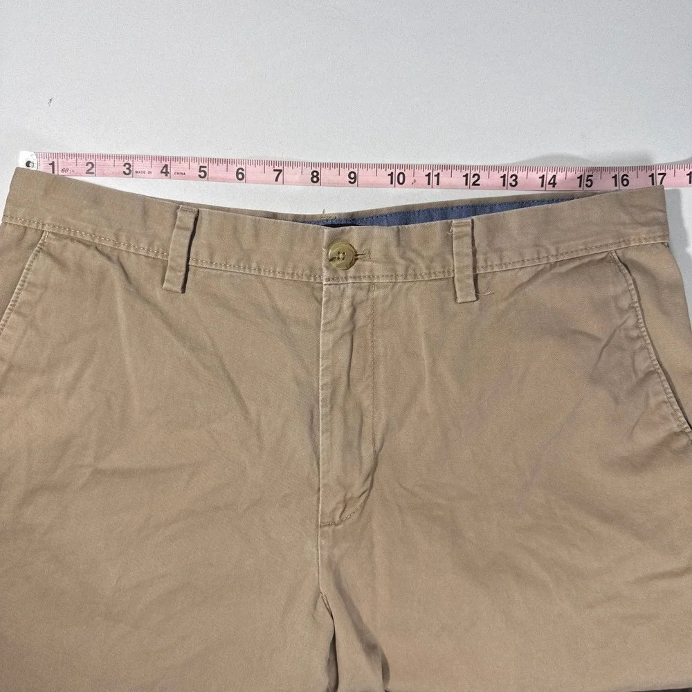Banana‎ Republic Emerson Shorts Mens 34 Tan Khaki Chino Cotton Flat Front Casual